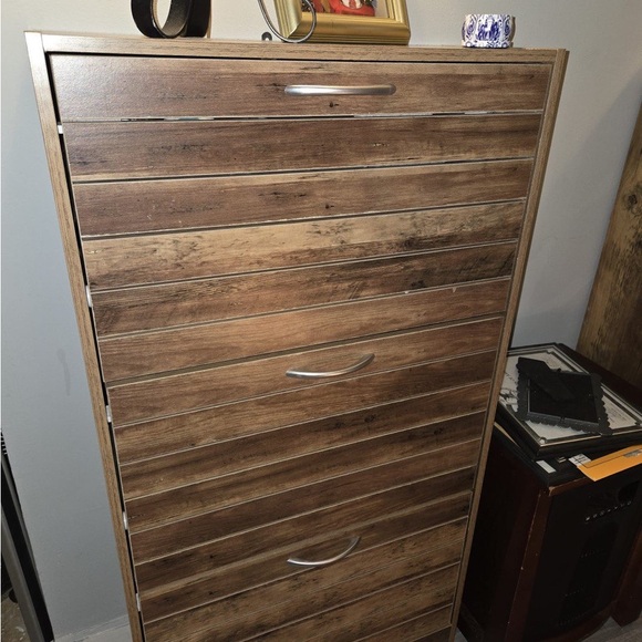 Rustic Brown Wooden Storage Cabinet